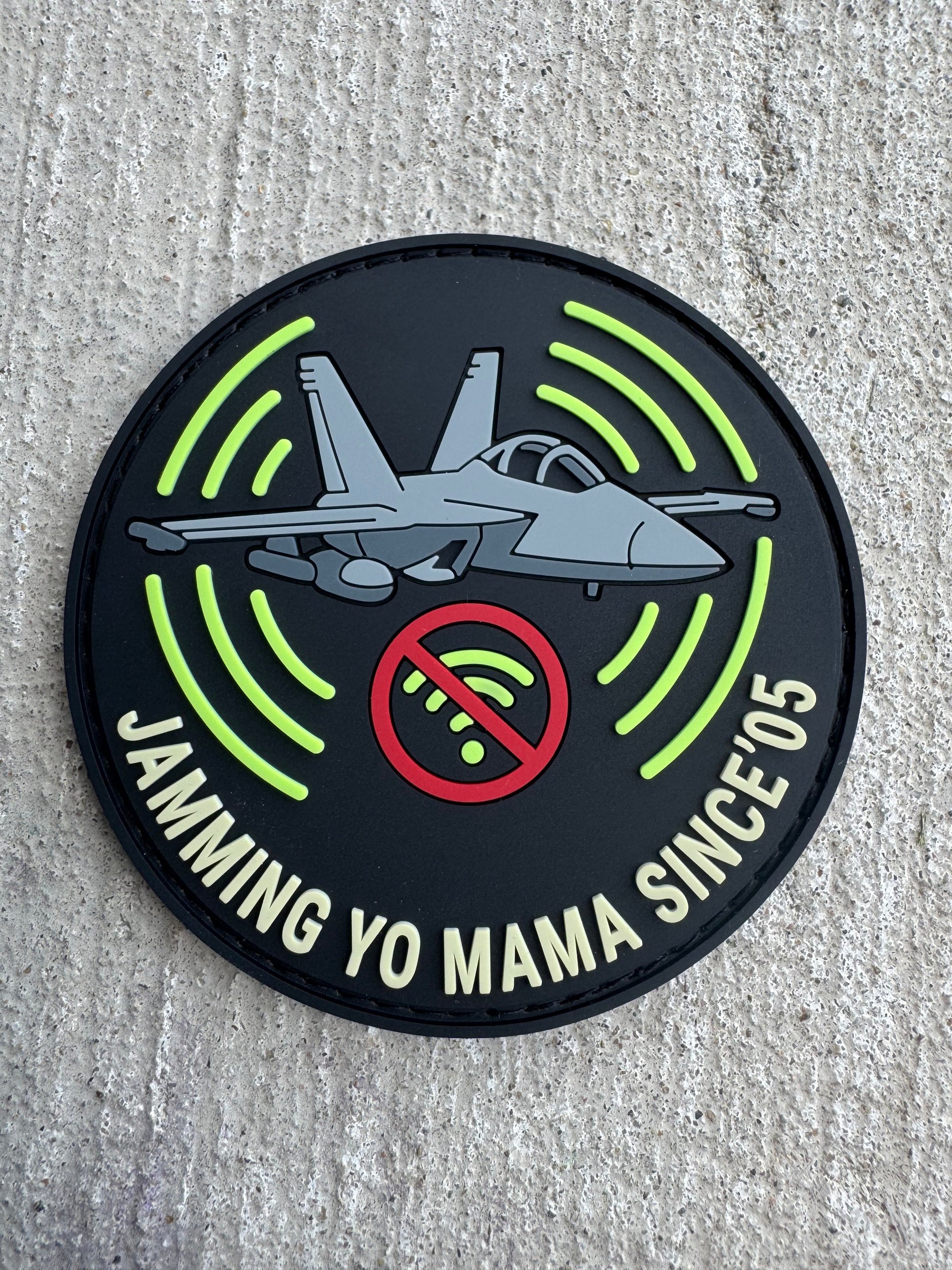 Jammin Yo Mama Jet Military Patch Patch military apparel sticker patch aviation funny custom usmc navy best military aviation apparel patches and motto gym workout garage flags t-shirt mens