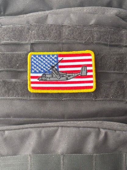 American Flag MV-22 Osprey Patch Patch military apparel sticker patch aviation funny custom usmc navy best military aviation apparel patches and motto gym workout garage flags t-shirt mens
