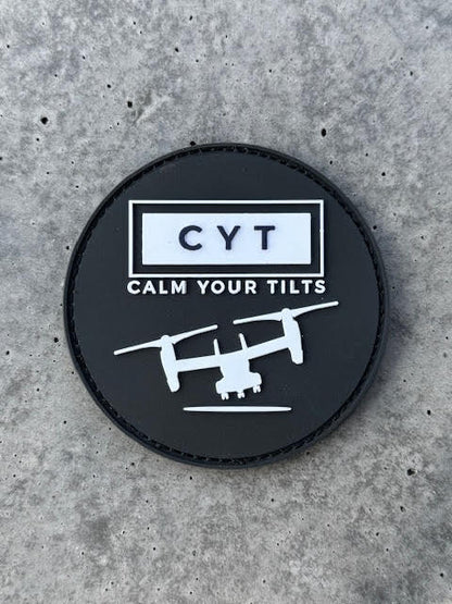 Calm Your Tilts V-22 Osprey Aviation Military PVC Patch Patch military apparel sticker patch aviation funny custom usmc navy best military aviation apparel patches and motto gym workout garage flags t-shirt mens